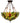 18” Raisin Colored Glass Art Dining Chandelier